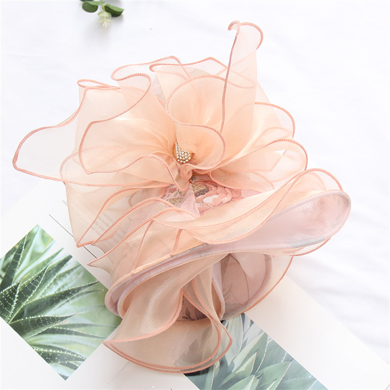 Wholesale Wide Brim Adjustable Size Church Kentucky Derby Mesh Party Elegant Wedding Hats For Women