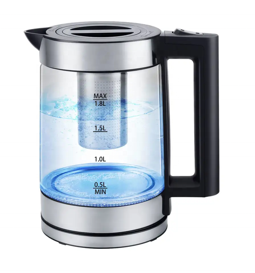 latest water kettles with keep warm tea cordless electric glass kettle mate 80 degree CB two temperature control Glass Kettles