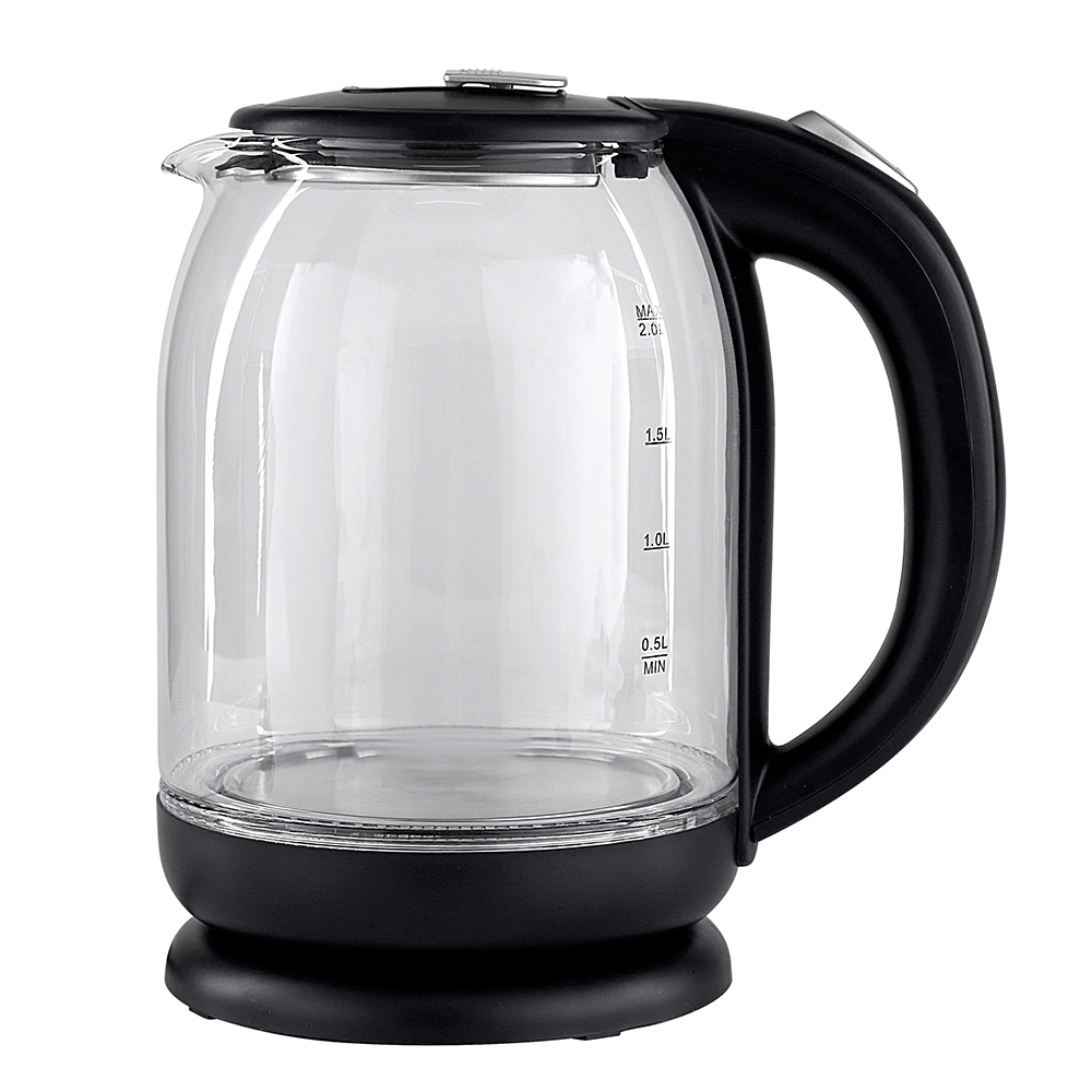 wholesale lower price Borosilicate Glass 1.8L Electric Kettle 1500W Beautiful Blue Indicator Faster Boiling