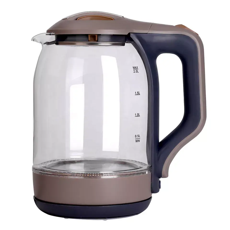 pyrex clear glass Electric Kettle 1.8L Glass Body Stainless Steel Design Electric Water Heat Kettle Glass for Home Appliance