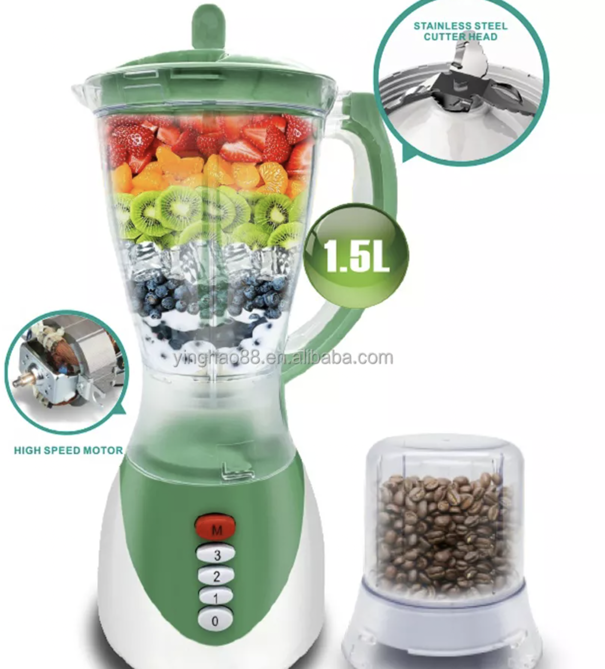 Professional Fruit Smoothie Juicer Machine Kitchen Food Processor Ice Mixer And Heavy Duty Power Commercial Electric Blender