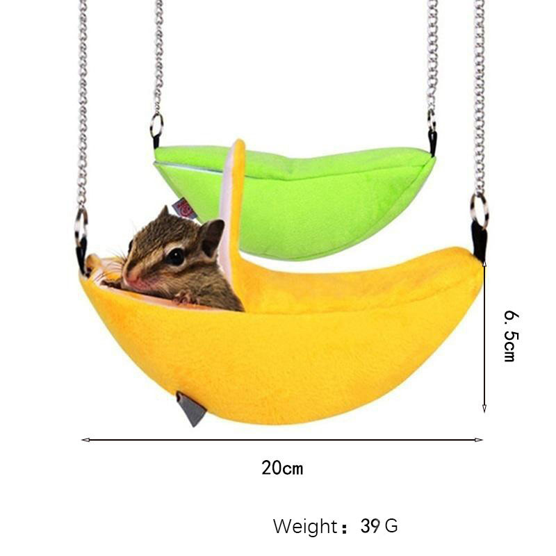 Hamster cotton nest pet winter warm nest hanging swing bed Banana bedroom nest Moon boat cabin