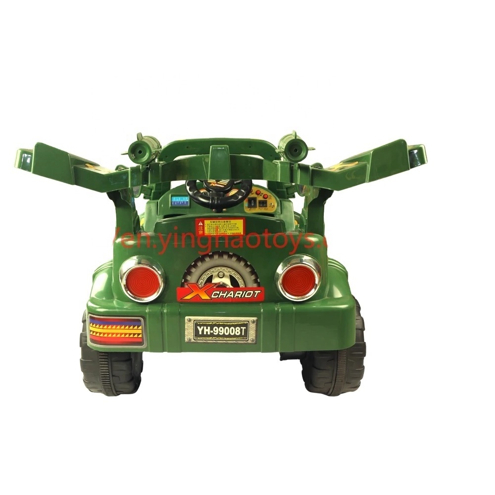 6V 4.5AH battery electric tractor kids toys power driven army truck ride on push car with remote control