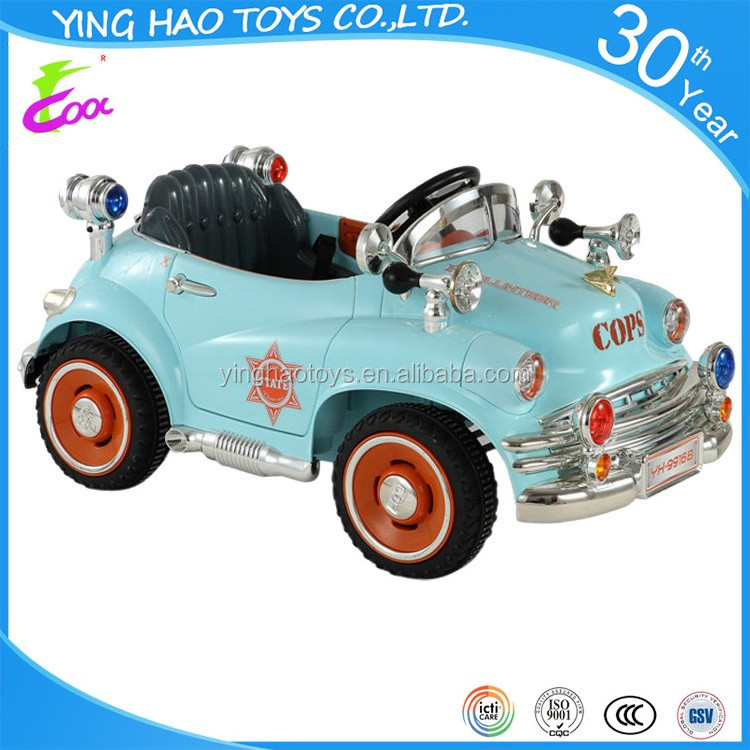 classic police ride on RC toy cars for children battery power ride on car openable door