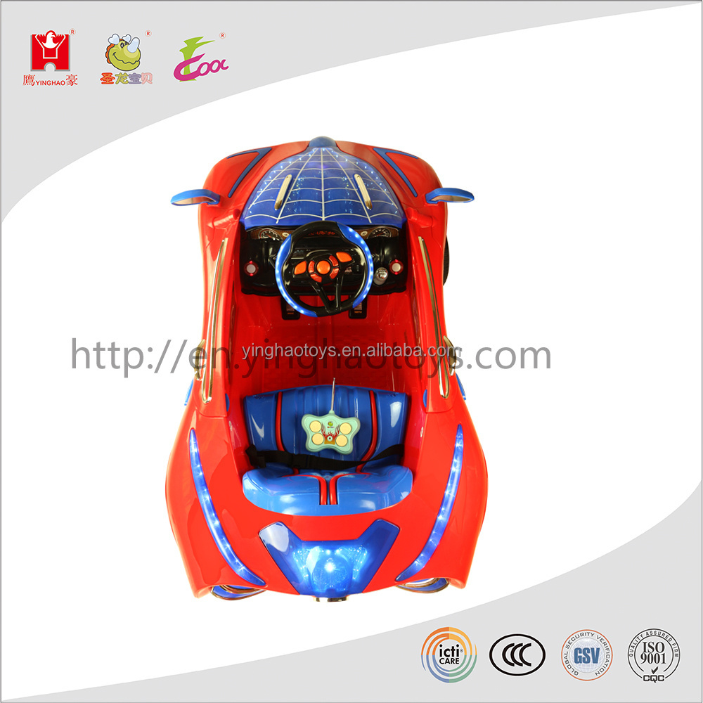 2016 Newest Spiderman Electric Battery Toy Car Remote Control Ride On Car For Kids