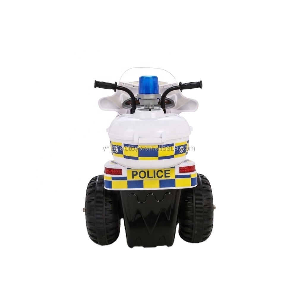 Electric Ride On Bike Kids Toy Police Motorcycle with Alarm Lamp