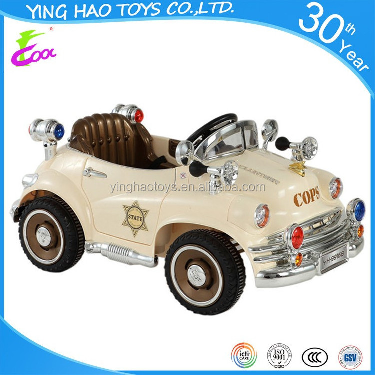 classic police ride on RC toy cars for children battery power ride on car openable door