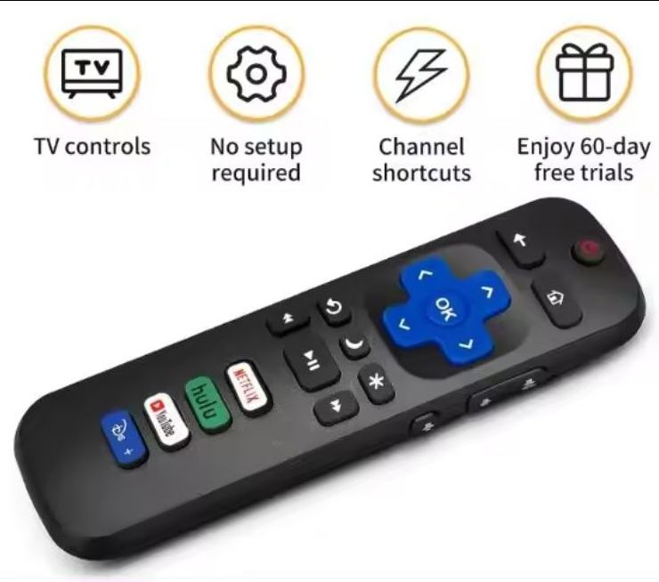 Replaced Rc280 Rc282 Tv Remote Control Compatible For Roku Tcl Hisense Element Insignia Jvc Roku Series Smart Tvs