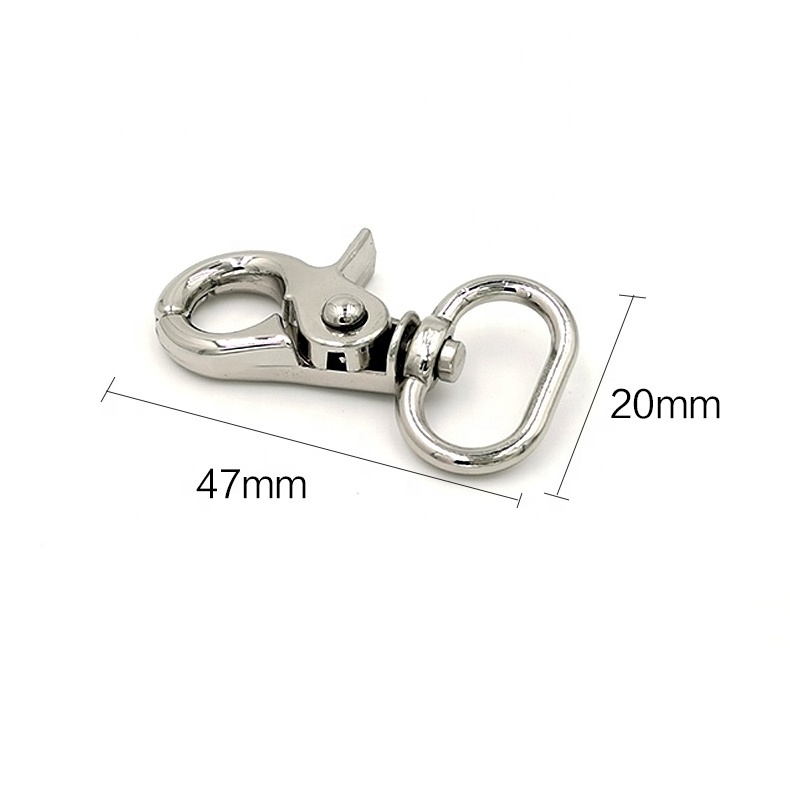 Custom Popular Zinc Alloy Snap Hook Dog hook for Handbag Metal Accessories Dog Leash Key chain Purse Hook for Bag Parts.