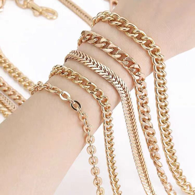 Luxury Gold Chain With Hook Handbag Hardware For Shoulder Strap Purse Handle Strap