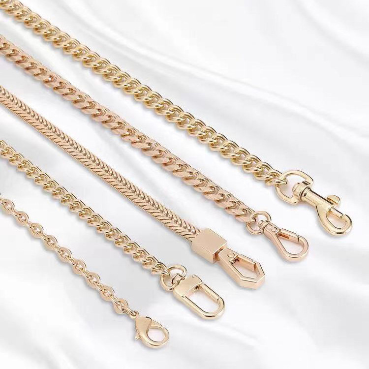 Luxury Gold Chain With Hook Handbag Hardware For Shoulder Strap Purse Handle Strap