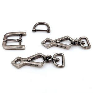 Hardware custom accessories swivel snap hook with D ring hanging belt pin buckle for bags clasp women