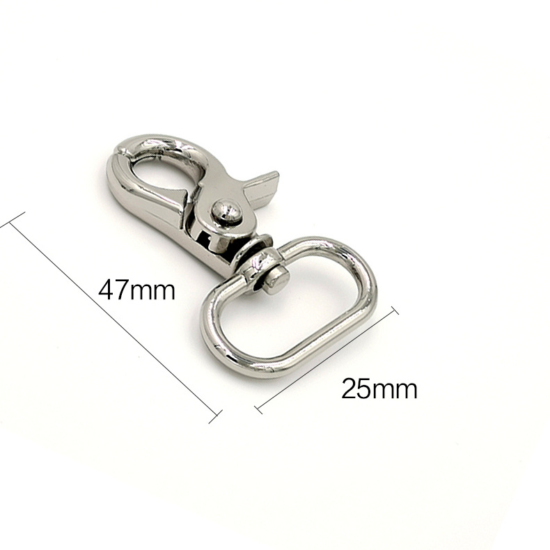 Custom Popular Zinc Alloy Snap Hook Dog hook for Handbag Metal Accessories Dog Leash Key chain Purse Hook for Bag Parts.