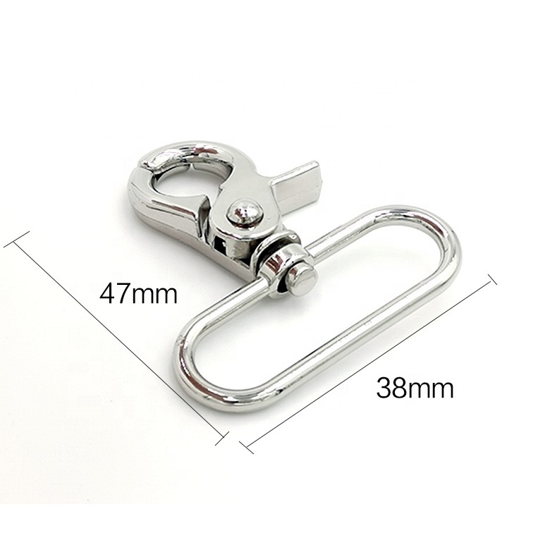 Custom Popular Zinc Alloy Snap Hook Dog hook for Handbag Metal Accessories Dog Leash Key chain Purse Hook for Bag Parts.