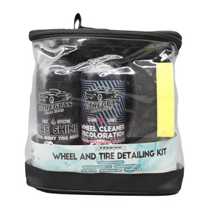 Wheel and tire detailing kit, dust and grime removal, tire protection, effortless auto care