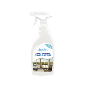 UPVC AND GLASS CLEANER Suitable for all types and colors of UPvc. Leaves a bright crystal clean  polish on glass