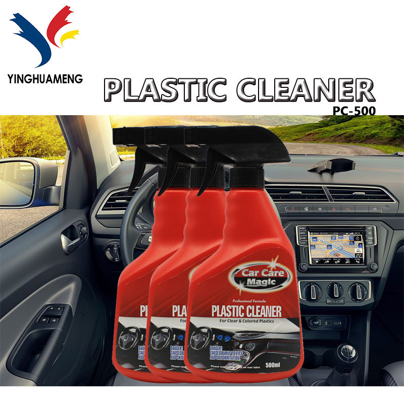 500ml Car dashboard cleaner spray Remove shallow scratches Eco-friendly Plastic cleaner spray for Dashboard Cleaning and Shine