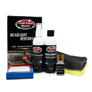 Fast New Look Car Care Magic Headlight Restoration Kit with Polish and Effect Coating Private Labeling Headlight Cleaner Kit