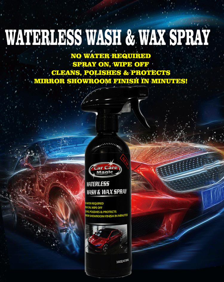 Auto magic cleaner waterless wash and wax car detailing spray