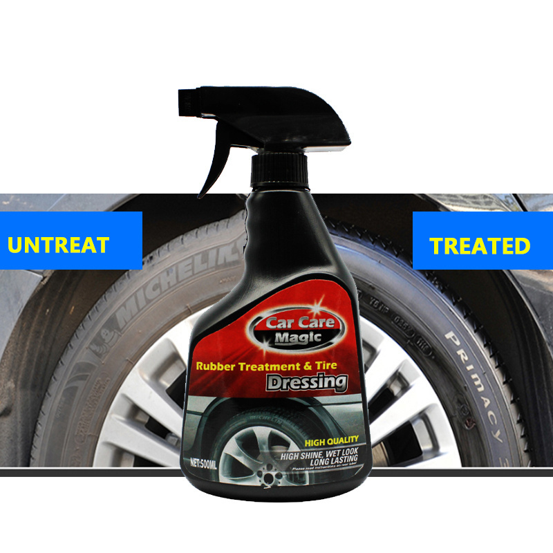 New Safe Formula Wet Look Tire Shine Polish Spray Black Tire Dressing