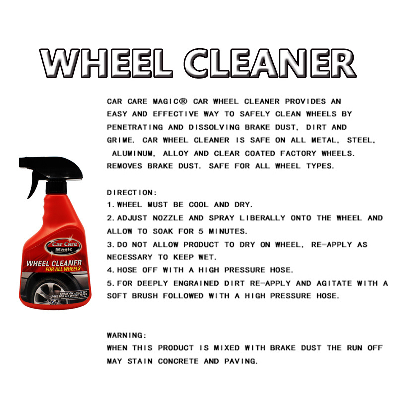 Hot Selling Car Cleaner All Wheel and Tire Cleaner, Acid Free, Safe for All Types of Wheels and Tires