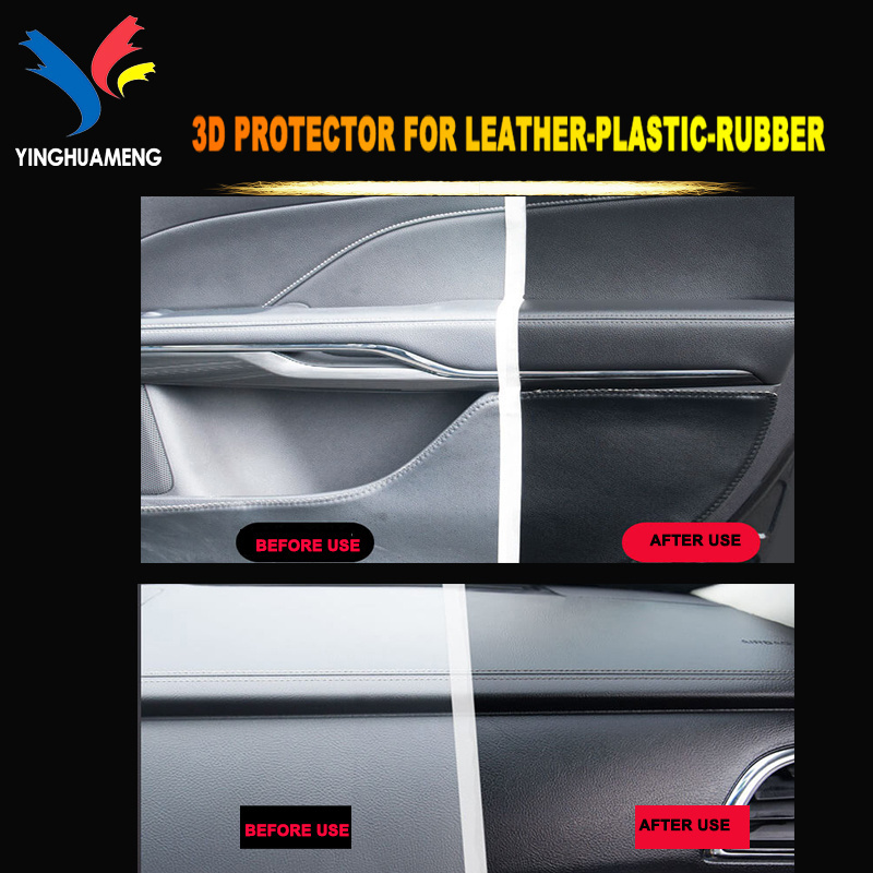 Plastic & Trim Restorer - Shines & Darkens Worn Out Plastic, Vinyl & Rubber Surfaces - Protects Cars & Motorcycles from Rain