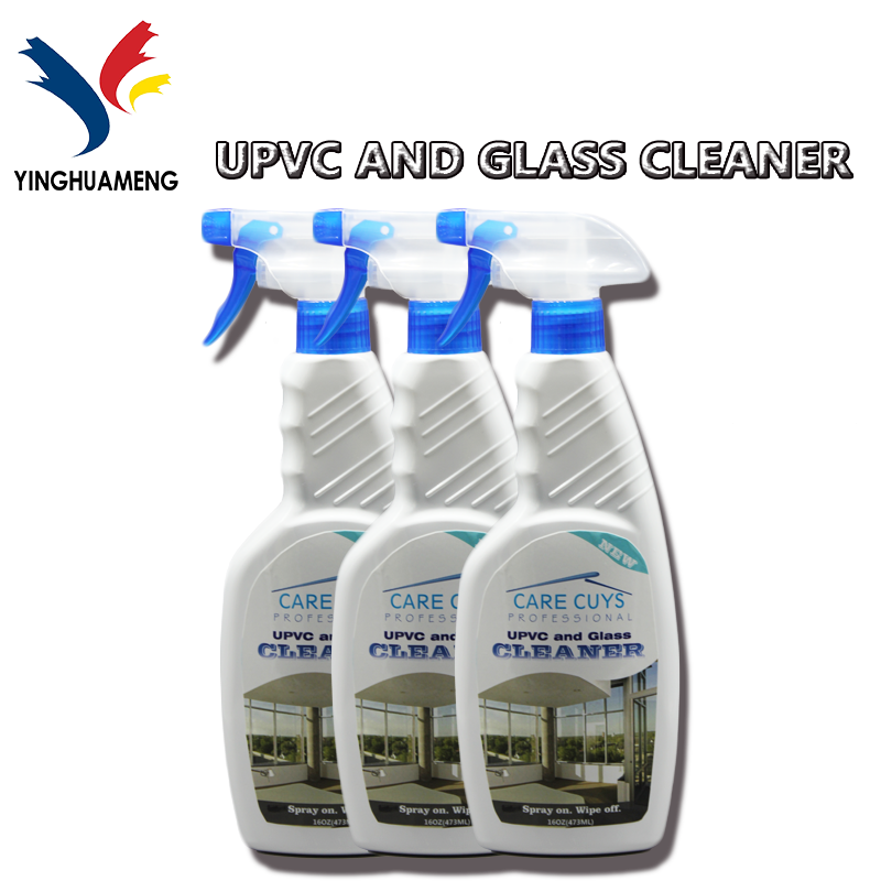 Glass Cleaning Spray Liquid 500ml Glass Window Cleaner Spray No Grease and High Luster Household UPVC and Glass Cleaner