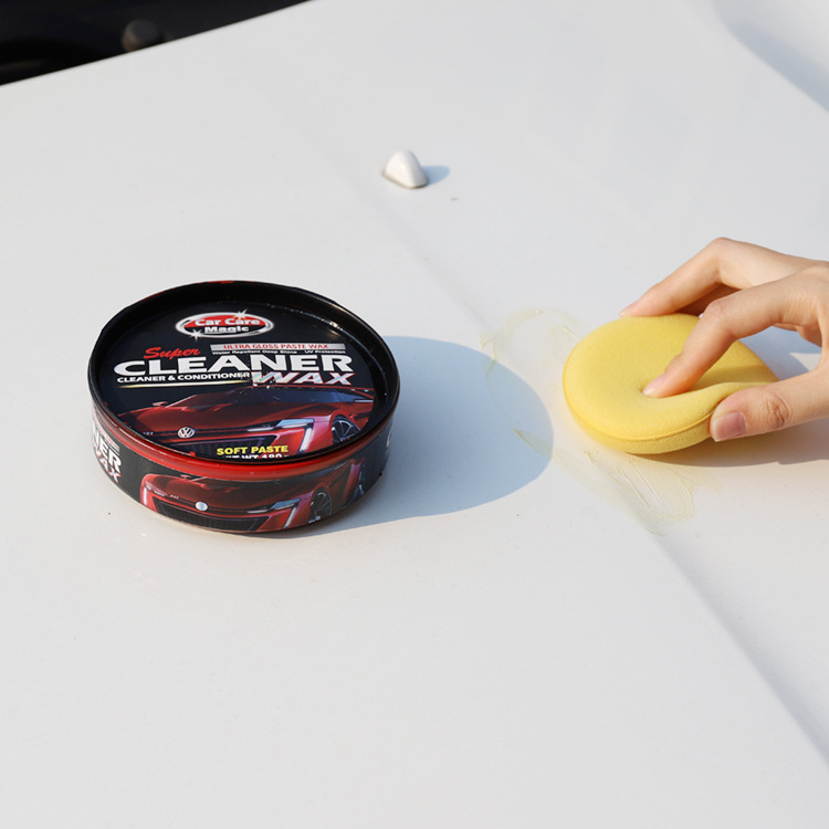 Deep Clean and Shine in one step car soft wax iron box 180g high quality sponge easy to use