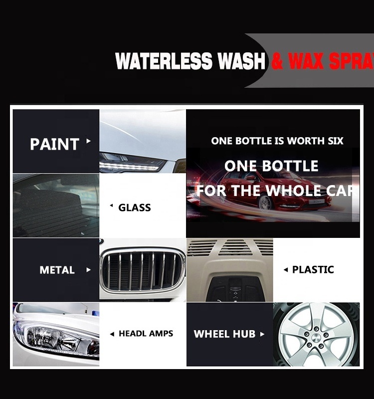 473ml All purpose cleaner Car Wash Wax with microfiber cloths Paint Protection car coating spray polish for car wash wax spray