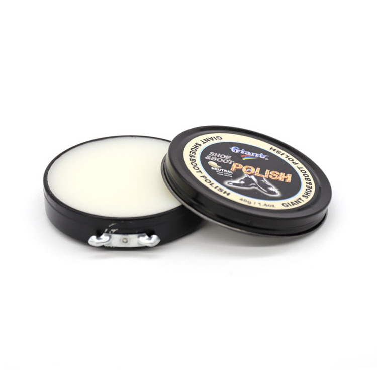 Luxury carnauba wax care black red white solid shoe polish