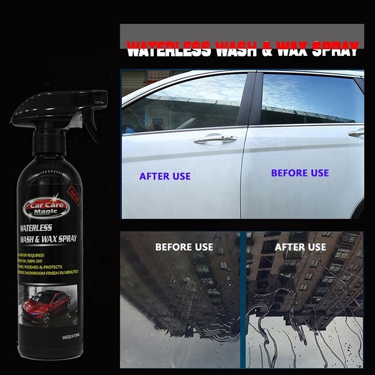 473ml OEM User-friendly Quick Detailing Car detailing products spray cleaning car wash polish Waterless Car Cleaner Wash Wax