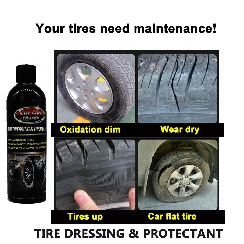 500ml rich silicone oil Waterproof and Anti-UV Protection Tyre Dressing tire shine polish for car tire detailing car products