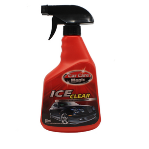 ICE AND SNOW CLEAR Promotes ice and snow removal to protect car paint with biodegradable ingredients car care