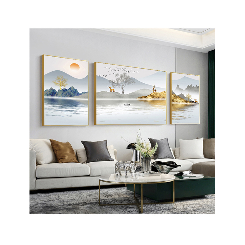 Personalized Home Decor Wall  Crystal Porcelain Painting Framed Papier Peint 3d Home Decoration