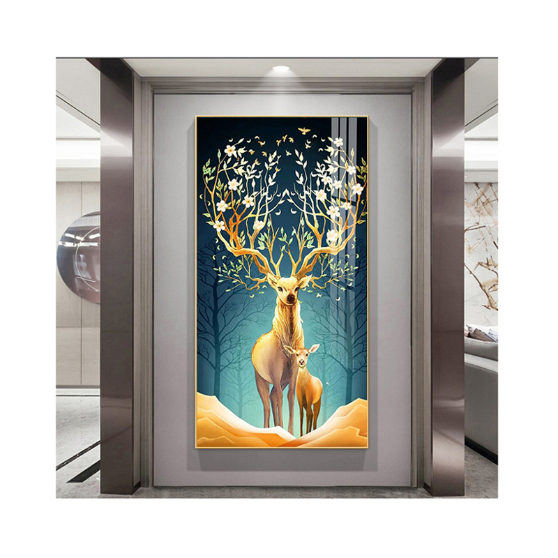 High Quality Animal Abstract Oriental Wall Art Crystal Painting