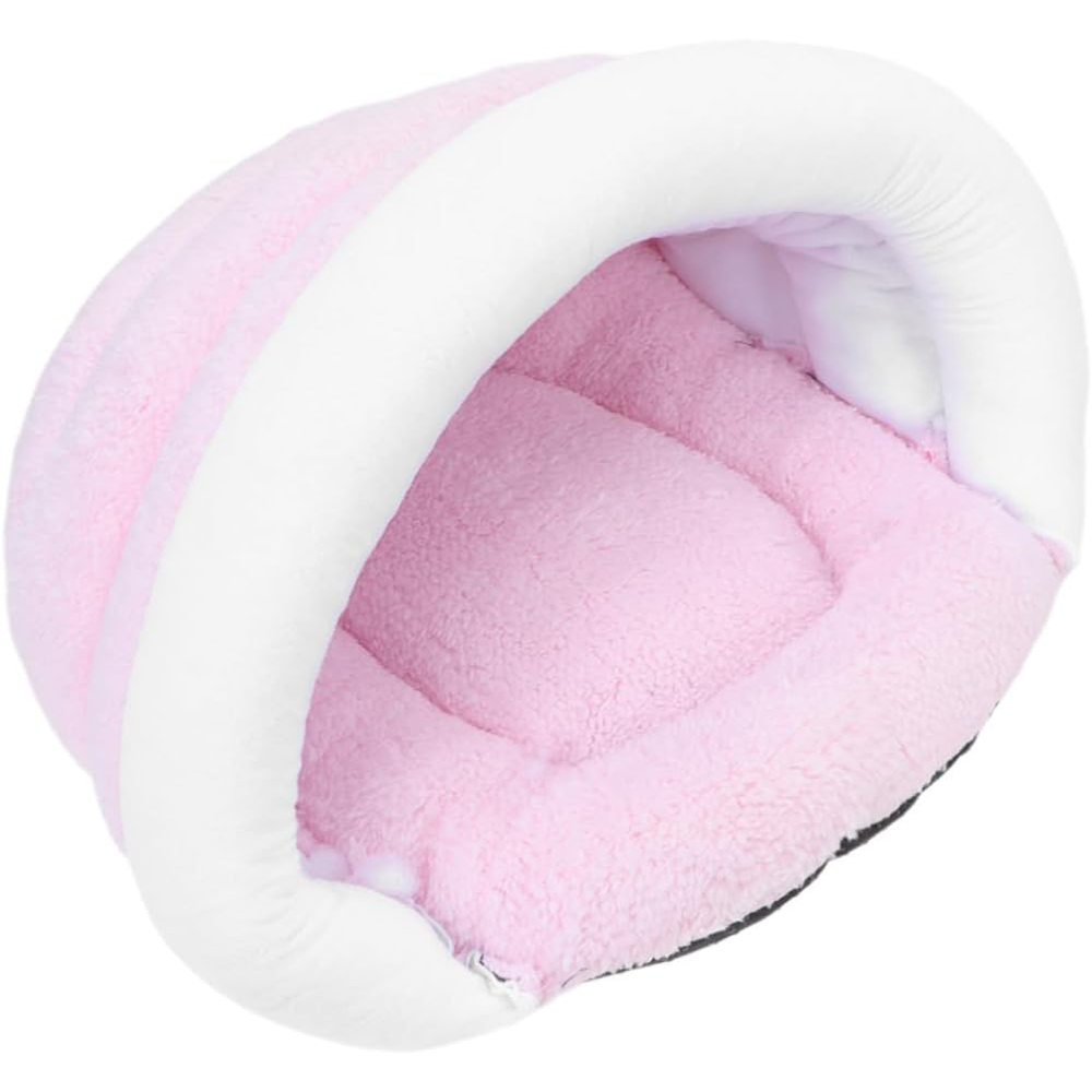 Pet Supplies Washable Kitty Dog Calming Sleep Nest Indoor Anti-Anxiety Soft Warm Animal Tent 13.7 Inch Pink Large Sofa Pet Beds