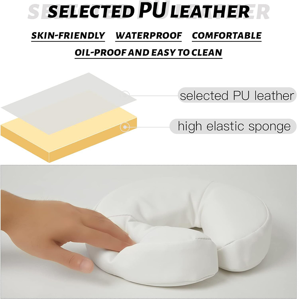 A206 Bulk White Universal Headrest Massage Tables Cushion Pillow Chairs Spa Bed Face Down Pillow Face Cradle Cushion