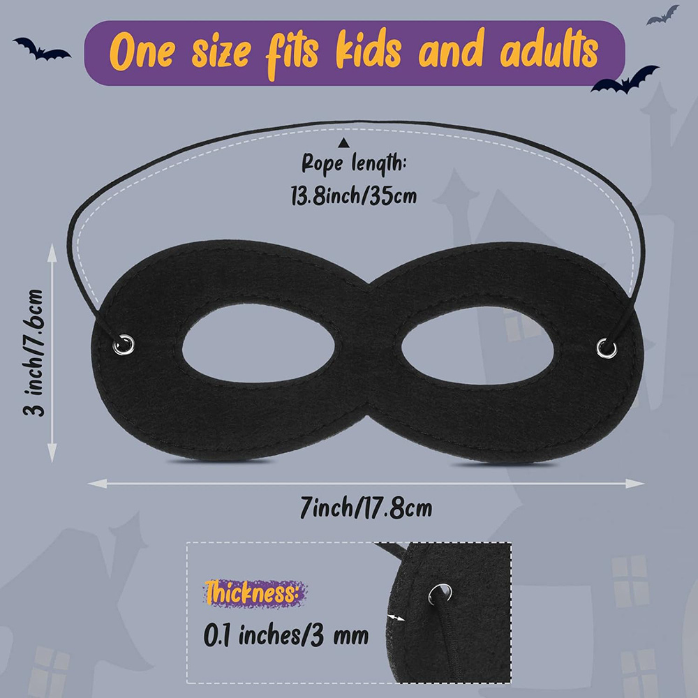 A062 Thick Felt Eye Halloween Costumes Masquerade Half Mask Bulk Hero Cosplay Adjustable Dress up Party Carnival Mask Men