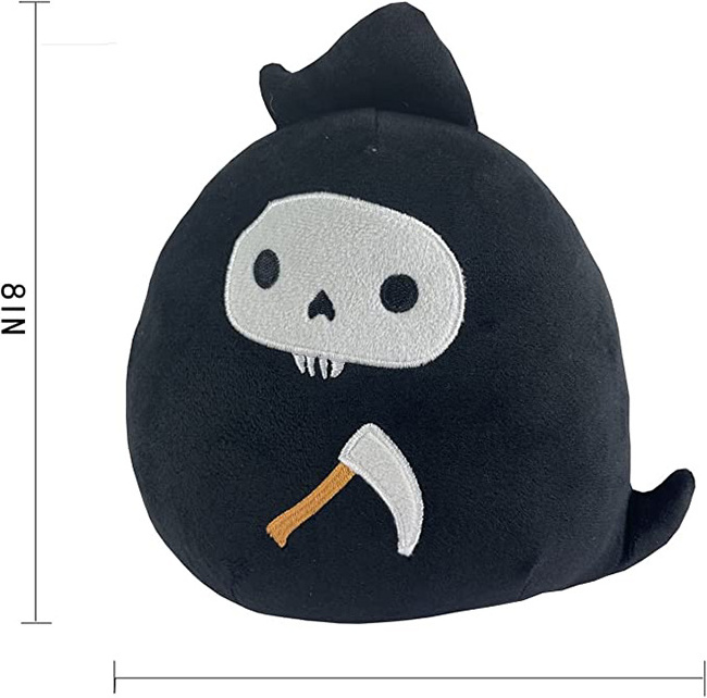 3208 Cute Black Ghost Plush Stuffed Animal Pillow Home Sofa Back Cushion Kids Gifts Soft Plush Stuffed Ghost Toy