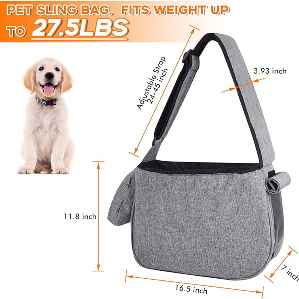 Extra-Large Hand Free Safe Puppy Bag Pet Dog Sling Carrier for Small Animals Outdoor Travel Hiking