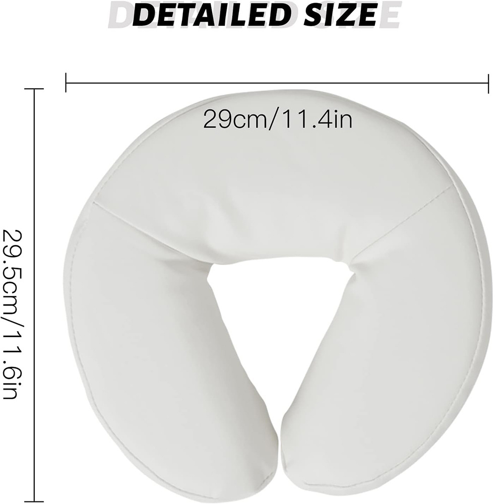 A206 Bulk White Universal Headrest Massage Tables Cushion Pillow Chairs Spa Bed Face Down Pillow Face Cradle Cushion