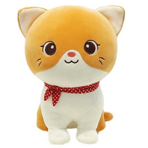 2978 Custom Sitting Orange Cat With Cute Face Plush Stuffed Anime Doll Kitten Stuffed Toy For Kids Girls Gift Plush Kitty Toy