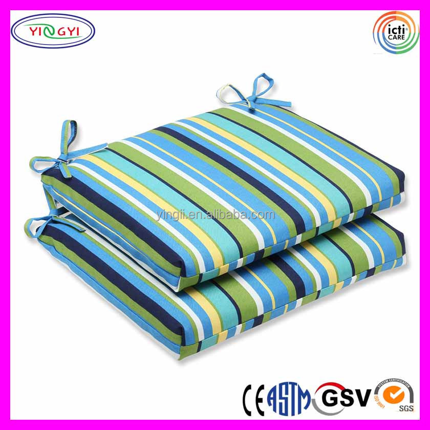 E742 Outdoor Stripe Pattern Square Cushion Garden Sets Replacement Cushion Covers Outdoor Furniture