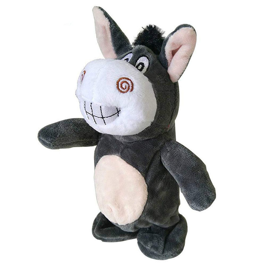 D824 Voice Recording Repeats Donkey Dancing Singing Electronic Stuffed Animal Talking and Walking and Talking Monkey Plush Toy