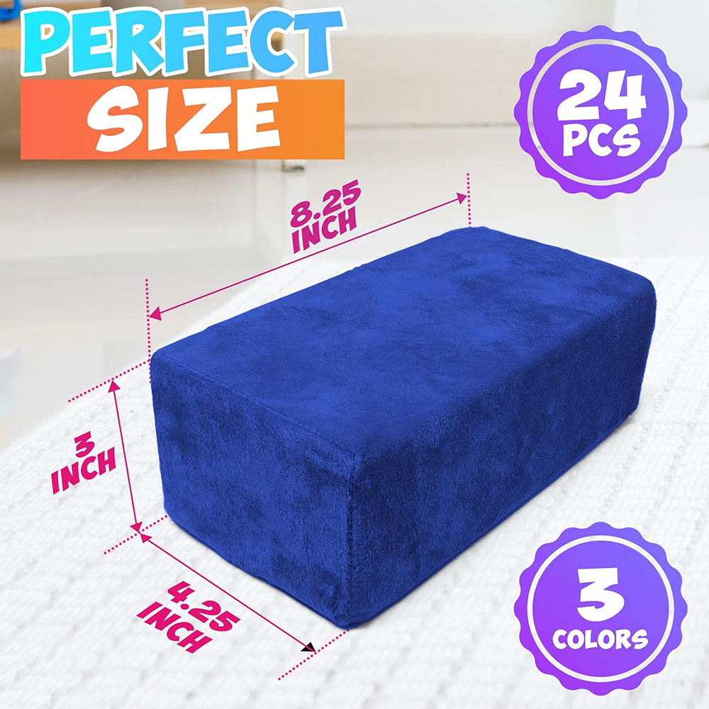 1492 Custom Plush Foam Filled Plush Blocks Soft Stackable Building Kids Classic Color Pack CPC CPSIA Standard Big Soft Block