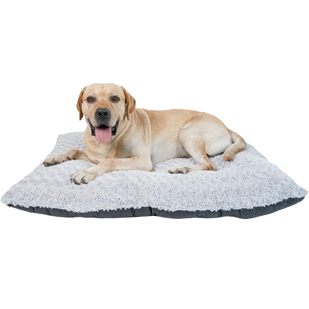 Large Washable Fluffy Anti-Slip Crate Pad Luxury Cats Dogs Bed Sleeping Anti Anxiety 32 Inch Gray Soft Plush Pet Dogs Bed Pillow