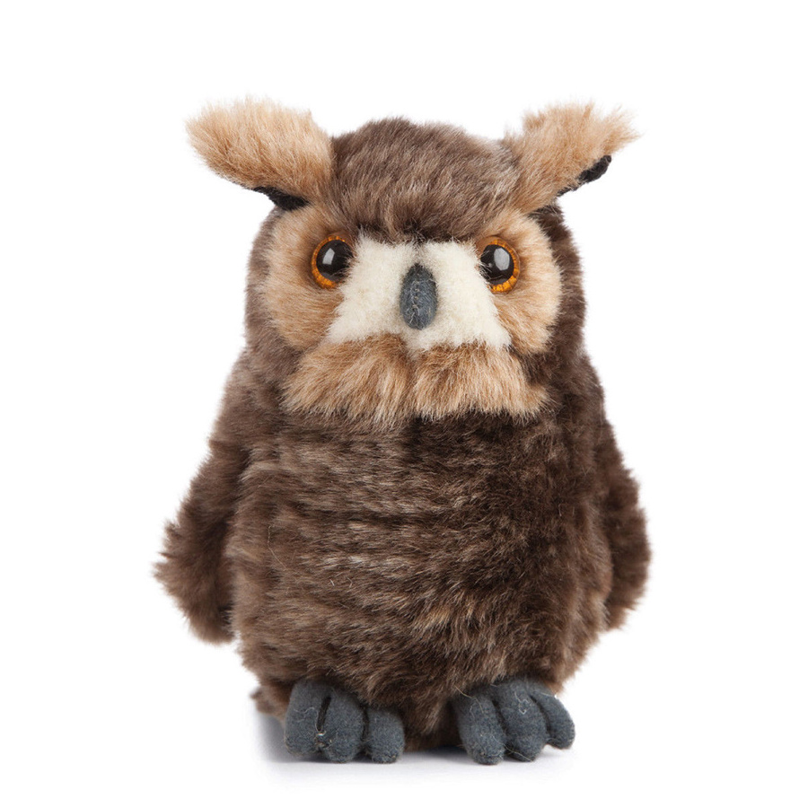 A579 Nature Lifelike Owl Soft Cuddle Plush Stuffed Realistic Bird Toy Plush Vivid Owl Animal Stuffed Birds