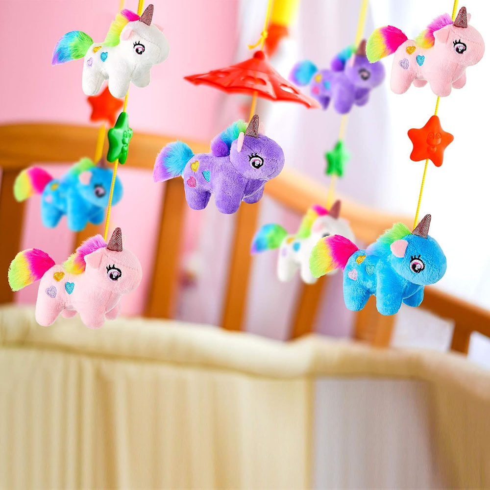 Mini Plush Unicorn Toys Animal Stuffed DIY Keychain Accessories Cotton Unicorn Decorations Birthday Heart Style Smores Plush