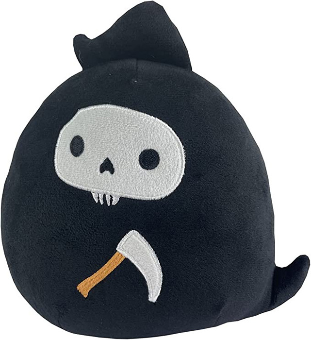 3208 Cute Black Ghost Plush Stuffed Animal Pillow Home Sofa Back Cushion Kids Gifts Soft Plush Stuffed Ghost Toy