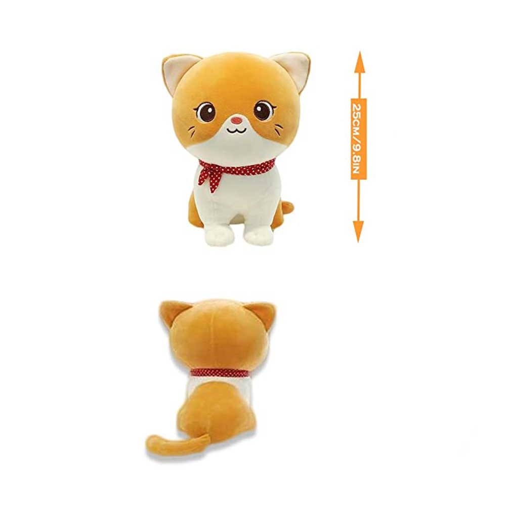 2978 Custom Sitting Orange Cat With Cute Face Plush Stuffed Anime Doll Kitten Stuffed Toy For Kids Girls Gift Plush Kitty Toy